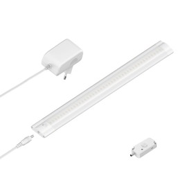 ledscom.de Siris LED Under-Unit Light Matt White with Power Supply and Motion Sensor Flat 30 cm 368 lm Warm White