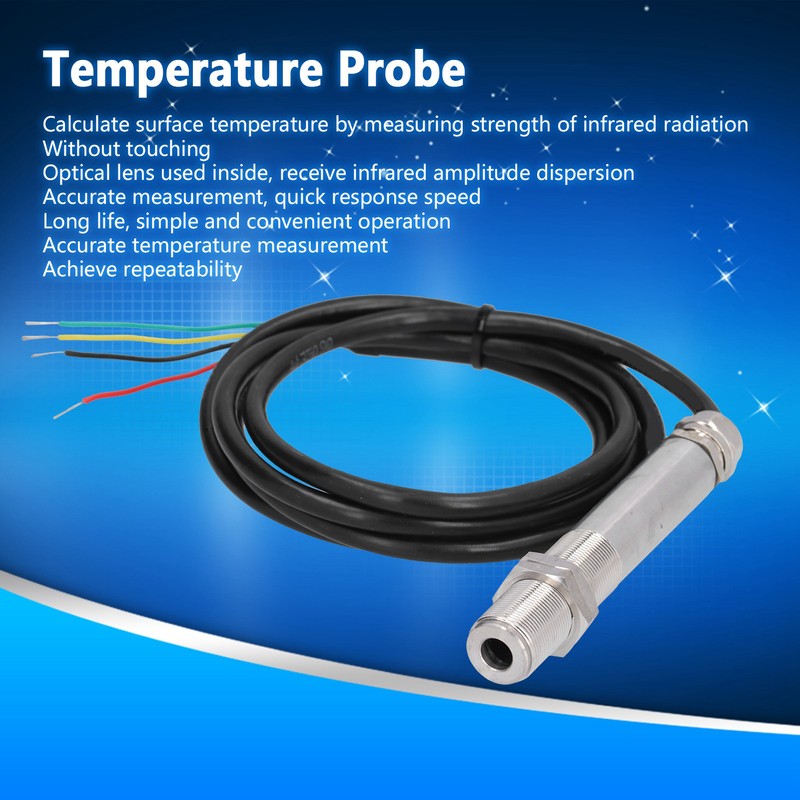Temperature Sensor Probe Online Fixed Infrared Thermometer 1.5meter Cable 5-12VDC
