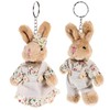 CALLARON 2pcs Rabbit Keychain Kids Car Rabbit Keyring Plush Keychain Keychain Keychain Alive Key Chain Rabbit Decoration Key Ring Rabbit Pudding