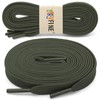 YJRVFINE Flat Athletic Shoe Laces: 1 Pair 51 Inch Army