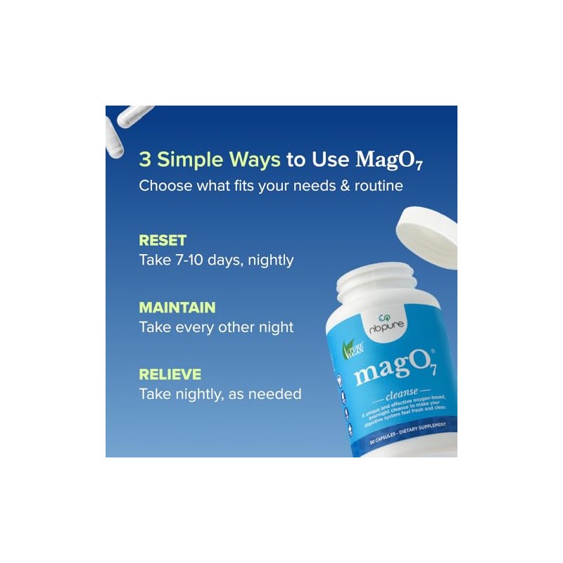 Aerobic Life Mag O7 Oxygen Digestive System Cleanser Capsules, 90