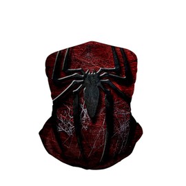 Trimming Shop Neck Gaiter Bandana Face Mask for Men Women Face & Neck Covering Dust Wind Protect Scarf Washable Breathable Reusable Walk Hiking Cycle Motorcycle Outdoor (3D Black Spider)