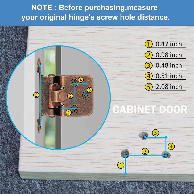Cabinet Door Hinges Oil Rubbed Bronze for Kitchen Cabinets (25