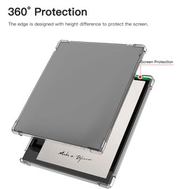 Clear Case for BOOX Go Color 7 Gen II/BOOX Onyx Go 7 E Ink Mobile eReader 7 inch,Slim & Light Weight TPU Protective Case with Raised Edge and Transparent Back,Clear