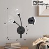 ABTTOI Modern Crystal Wall Sconce with Black Metal Base, Elegant