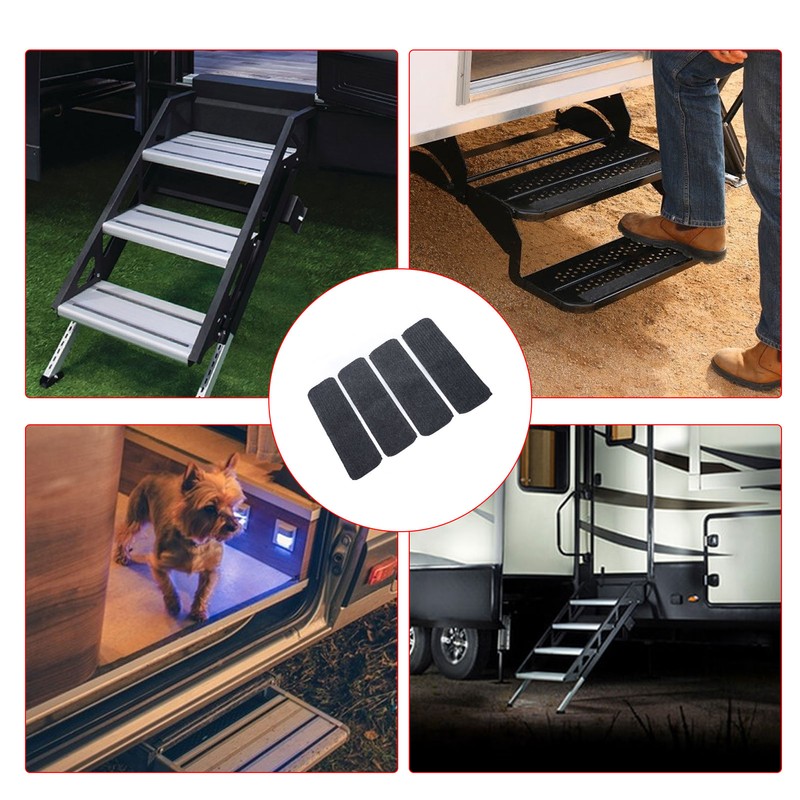 4Pcs RV Stair Covers Carpets Anti Slip Quick Drying Waterproof