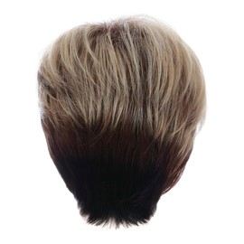 WOONEKY Natural Look Short Tilted Wig Hair Toer for Women Synthetic Hairpiece Comfortable Wig