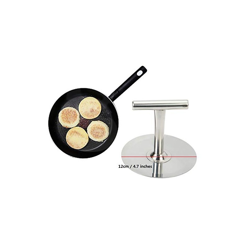 Korean Style Pancake Hotteok Hand Presser All Stainless Steel T-shape