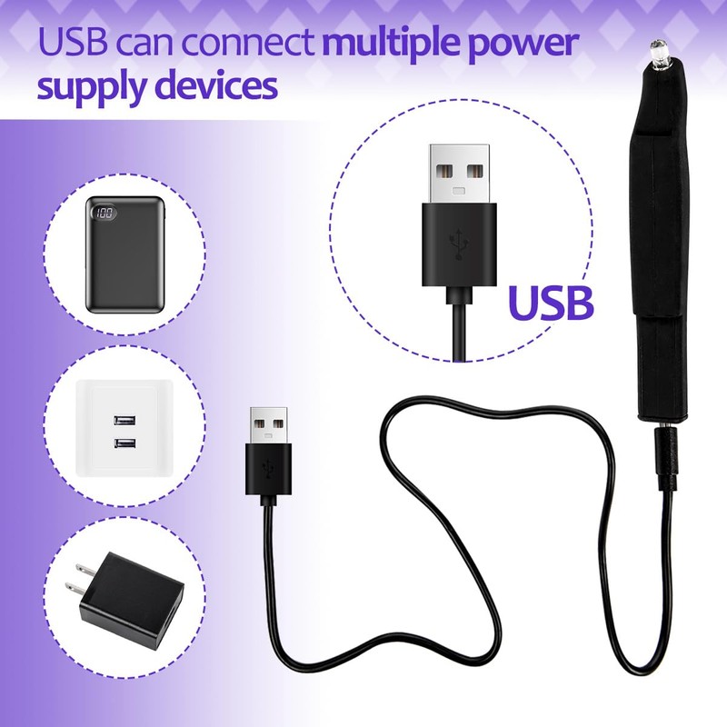 UV Lash Glue (3ml) with Light, 2-in-1 Portable UV LED