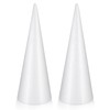 Cabilock 2PCS 30CM Christmas Foam Cone White Craft Foam Cone