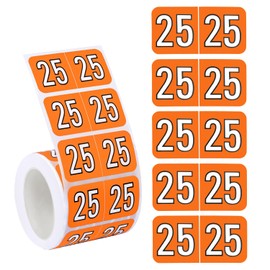 500pcs 2025 Year Stickers, 1.5x0.75in 2025 New Year Stickers File Folder Year Labels Color Coded Stickers 25 Year Labels for Tab File Folders Office Supplies (Orange)