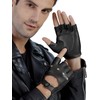 GSG Mens Fingerless Leather Gloves Driving Cycling Motorcycle Half Gloves
