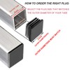 Hydanle 32 Pack 3 Inch Square Plastic Plugs, 75mm×75mm Insert