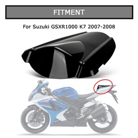PSLER Rear Seat Fairing Cover Cowl for GSXR1000 K7 2007-2008, Black