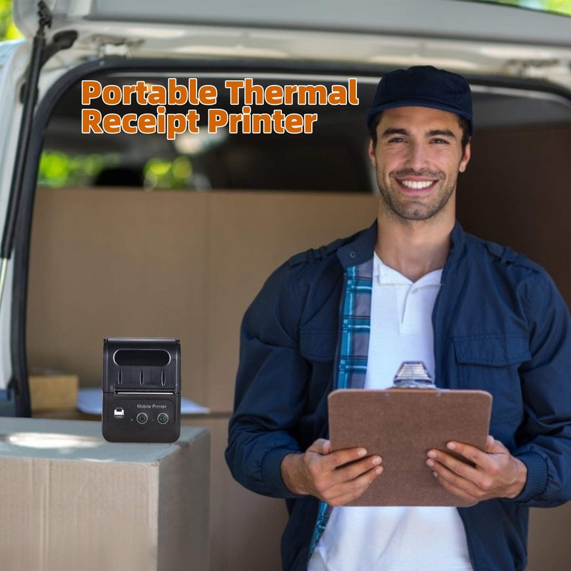 Receipt Printer, Wireless BT 58mm 2 Inch Thermal Receipt Printer