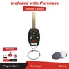 KeylessOption Keyless Entry Remote Control Uncut Car Ignition Key Fob