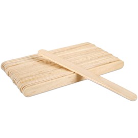Beauticom 1000 pcs 5.5" Medium Flat Wood Sticks Spatula Applicator for Facial Hair Wax Removal (4.5" Wooden Applicator, 500pcs)