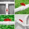 EPHECH 20PCS 1/2" PVC Ball Valve, SCH40 Slip PVC Water
