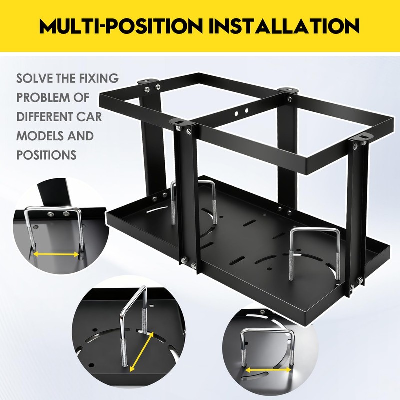Gas Can Holder for Trailer, Fuel Jug Holder, with 4