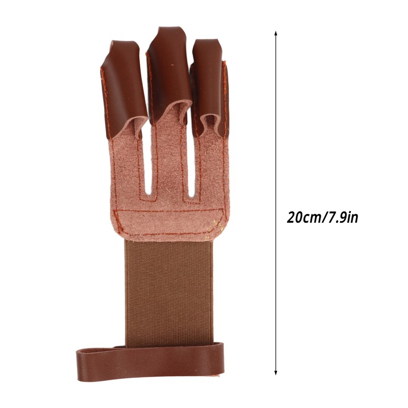 Archery Glove Cowhide Protective 3 Finger Guard Finger Tab Glove