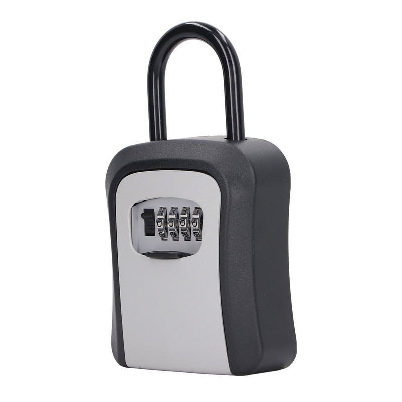 Key Lock Box 5in 4 Digit Combination Lockbox Resettable Code