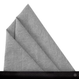 GRIN accs | Pañuelo de bolsillo para Hombre | Modelo CASUAL | Elegante para Tu Estilo | Destaca con la Distinción del Pañuelo para Traje de Caballero | Color Gris Oxford