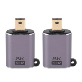 2PCS Mini DisplayPort to DisplayPort 1.4 Adapter 8K 60Hz 4K 144Hz Male to Female Converter Head for OS X Laptop Monitor