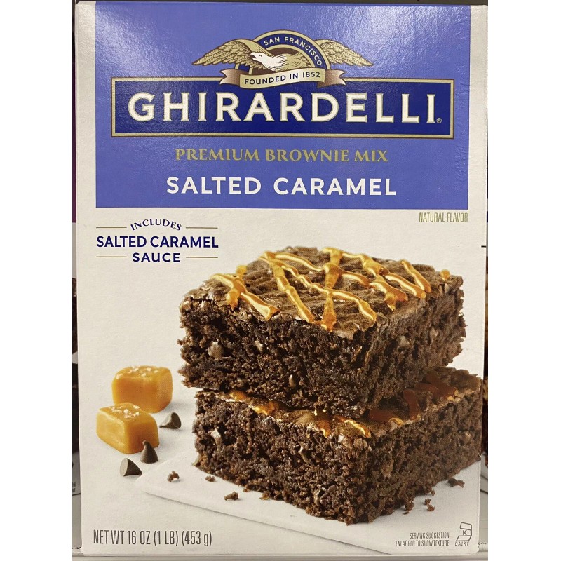 Ghirardelli PREMIUM Salted Caramel Chocolate BROWNIE Mix 16 oz Box