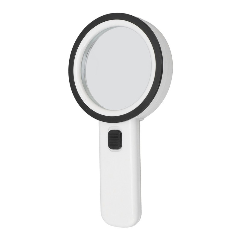 30X Handheld Large Magnifying Glass UV Banknote Inspection Magnifying Glass