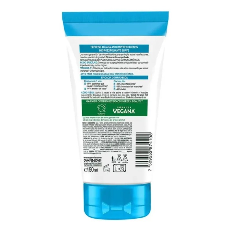 Limpiador Profundo Antiimperfecciones Express Aclara 150ml Garnier