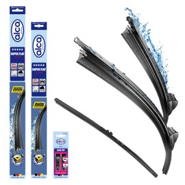 alca® Windscreen Wiper Set with Rear Wiper Suitable for VW Sharan (05.2015-11.2022) Super Flat Bar Wiper Front and Rear Wiper