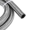 X AUTOHAUX Car Stainless Steel Braided Mesh Hose 3.3ft 3/8"