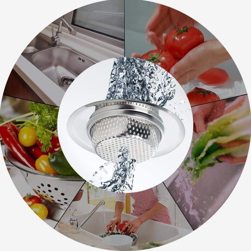 Yizhet Pack of 2 Sink Strainer, Drain Strainer, Kitchen Shower