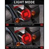 NTHREEAUTO Smoked LED Strobe Brake Tail Light Rear Taillight Compatible