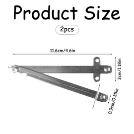 Rumyve 2pcs Lid Support Stay,Closing Lid Panel Support Hinges Stay,Flat 180 Degree Rotatable Folding Lid Stay for Cabinets Cupboard Furniture Door