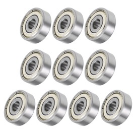 METALLIXITY 10pcs Deep Groove Ball Bearings (636Z, 6mm x 22mm x 7mm), Carbon Steel Double Shielded Industrial Bearings - For Industrial Micro Motors