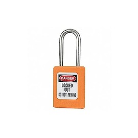 Lockout Padlock, KD, Orange, 1-7/8"H