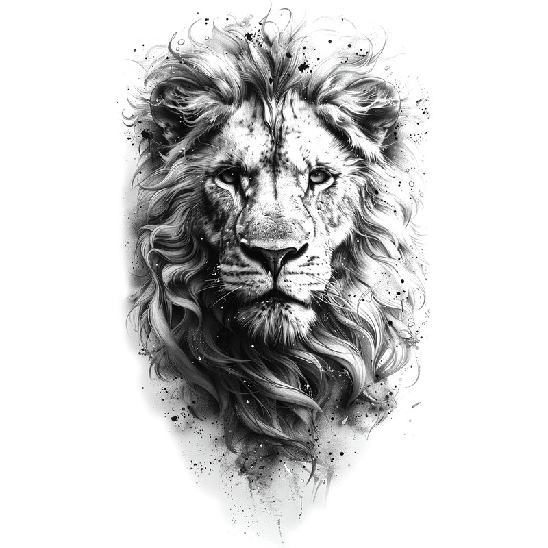 5 Sheets Temporary Lion Tattoos Animal Tattoos Arm Tattoos AI