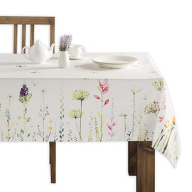 Maison d' Hermine Tablecloth 100% Cotton 70"x140" Washable Rectangle Table Cover Decorative Tablecloths for Gifts, Dining, Buffet Parties & Camping, Botanical Fresh - Spring/Summer