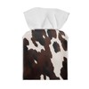 Eheartsgir Brown Cow Print Tissue Box Cover Square Anti-Stains Waterproof Tissue Box Holder Napkin Holder with Bottom Strap for Car Bathroom Bedroom Night Stands Decor