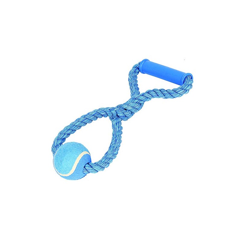 Nuts For Knots Rope Tennis Ball Pull Dog Toy Tight