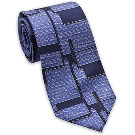 Josh Bach Men's Periodic Table/Science Silk Necktie Blue, Made in USA