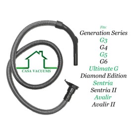 9 Foot Wire Reinforced Attachment Hose. Compatible with Kirby Upright Vacuum Cleaner Generation G3/G4/G5/G6 Sentria I II Avalir I II