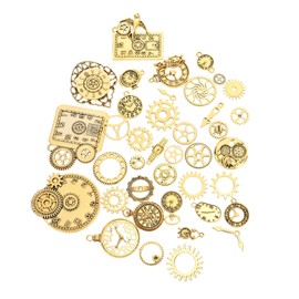 Operitacx 40pcs Tiny Watch Cogs Metal Gear Charms for Jewelry Making Punk Decorative Steampunk Diy Accessories