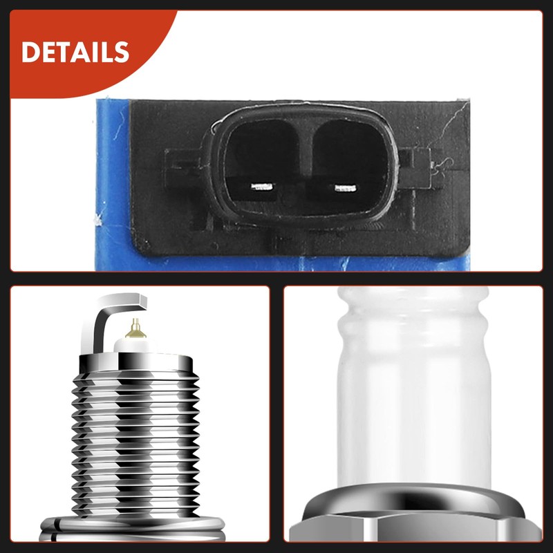 A-Premium Set of 6 (Blue) Ignition Coil Pack and Iridium