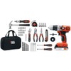 Black+Decker LDX120PK 20-volt Max Lithium Drill/driver & 68-piece Project Kit,