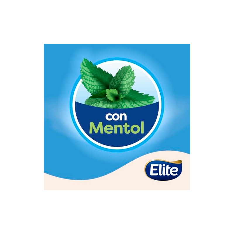 Elite Pañuelos Mentol 3 Hojas 6 Paquetes de 10 Piezas