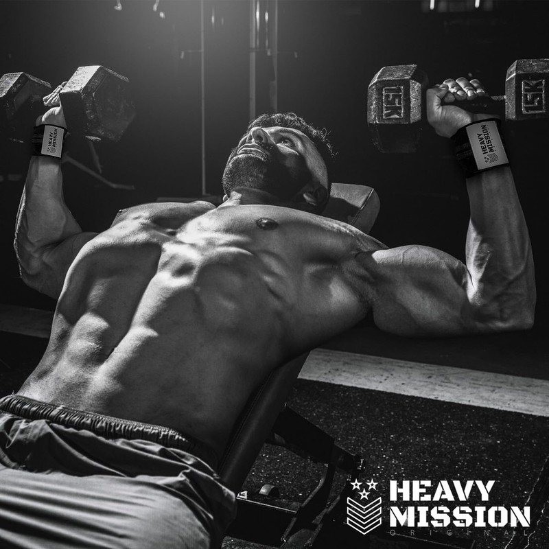 Heavy Mission Wrist Wrap, Wrist Support, Weight Training, 2-Piece Set,
