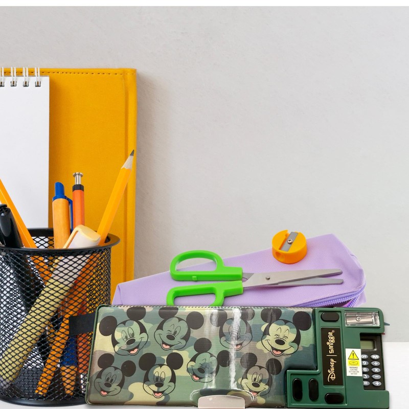 Green Camouflage Pop-Out Pencil Case – Multi-Compartment Kids’ Stationery Organiser