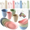 Unbreakable Wheat Straw Dinnerware Sets (28pcs) - The Simply Avocado